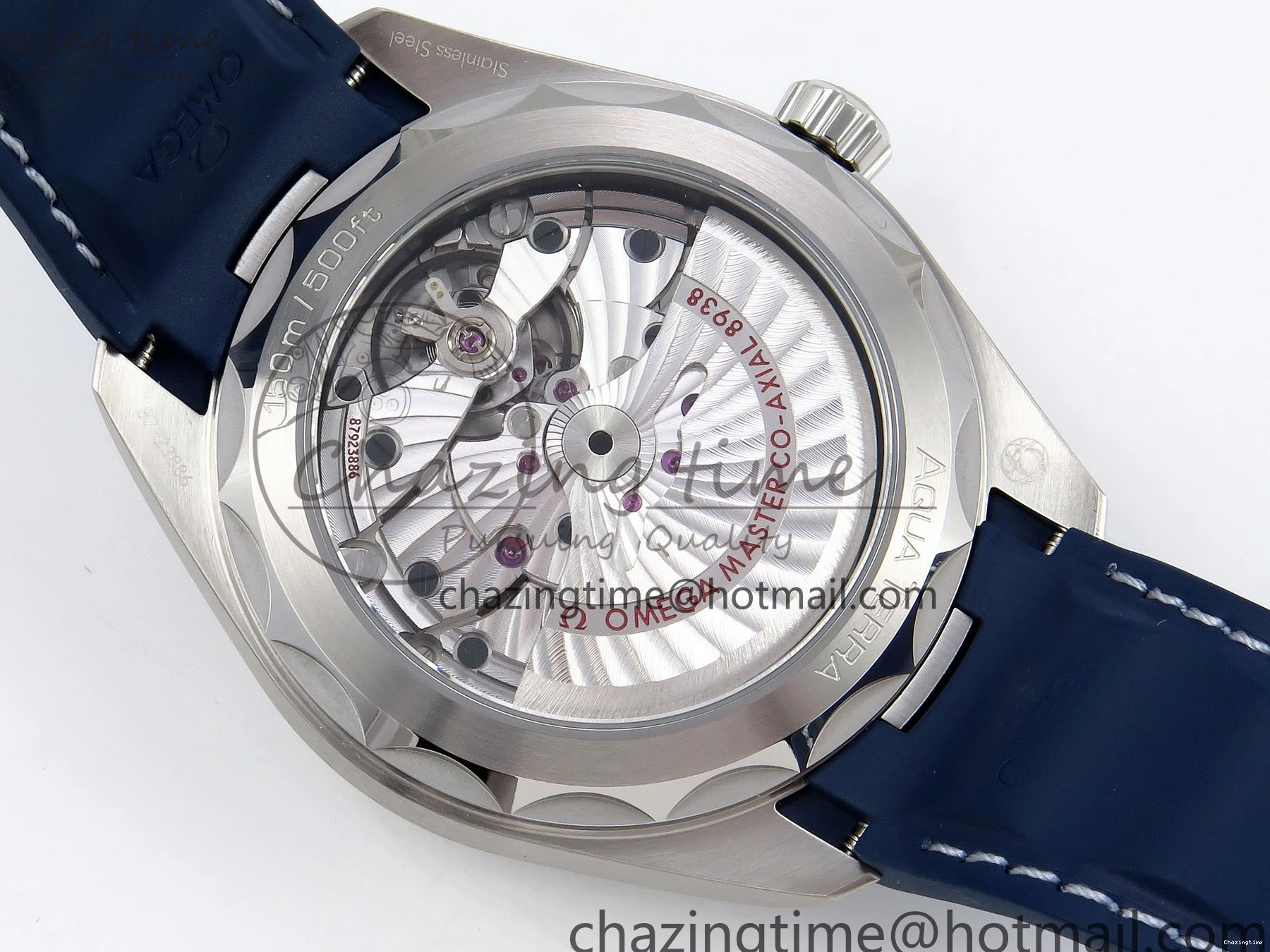 0226 Aqua Terra GMT Worldtimer 43mm VSF 1:1 Best Edition Deep Blue Dial on Blue Rubber Strap A8938 Super Clone QuickDry 7721